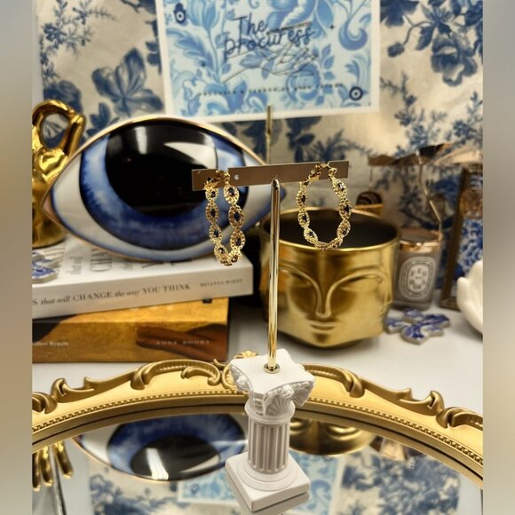 🆕 CRYSTAL HAZE 🧿 BNWT Evil Eye Hoops - Picture 2 of 15